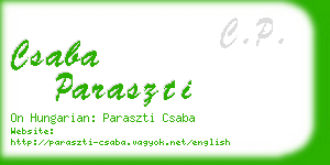 csaba paraszti business card